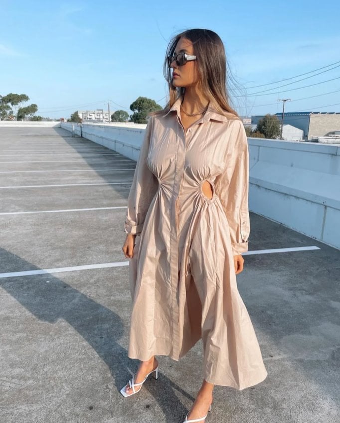 Scanlan Theodore Cotton Cut-Out Dress photo 2