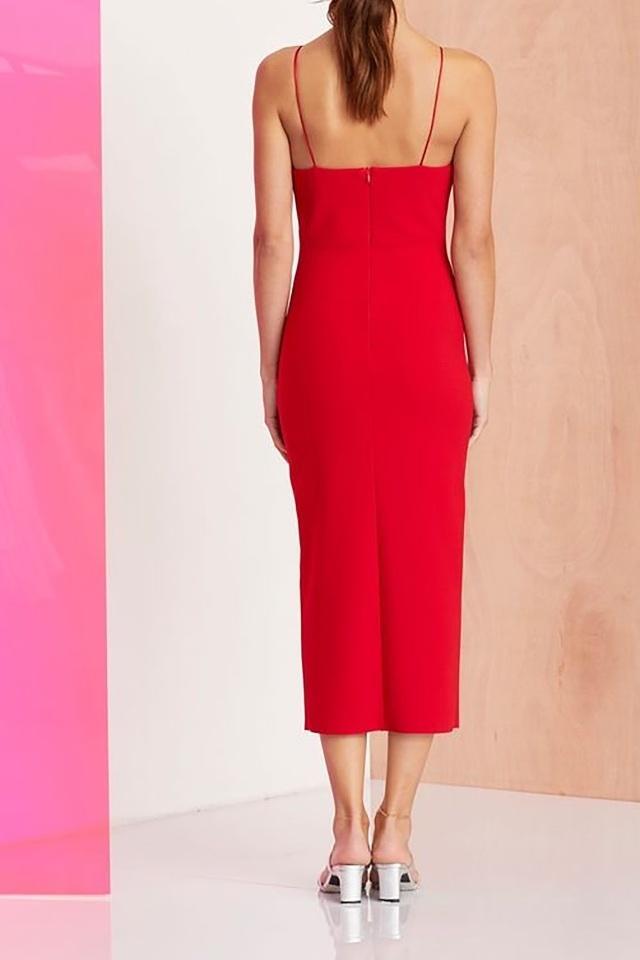 Bec and Bridge C’est Magnifique Split Dress Red Size 6 photo 3