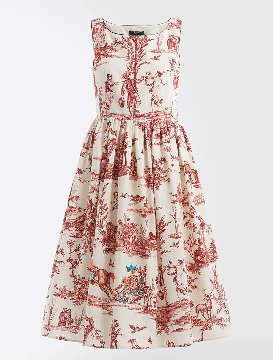 Max Mara Trophy Day Dress Print Size 8 photo 6