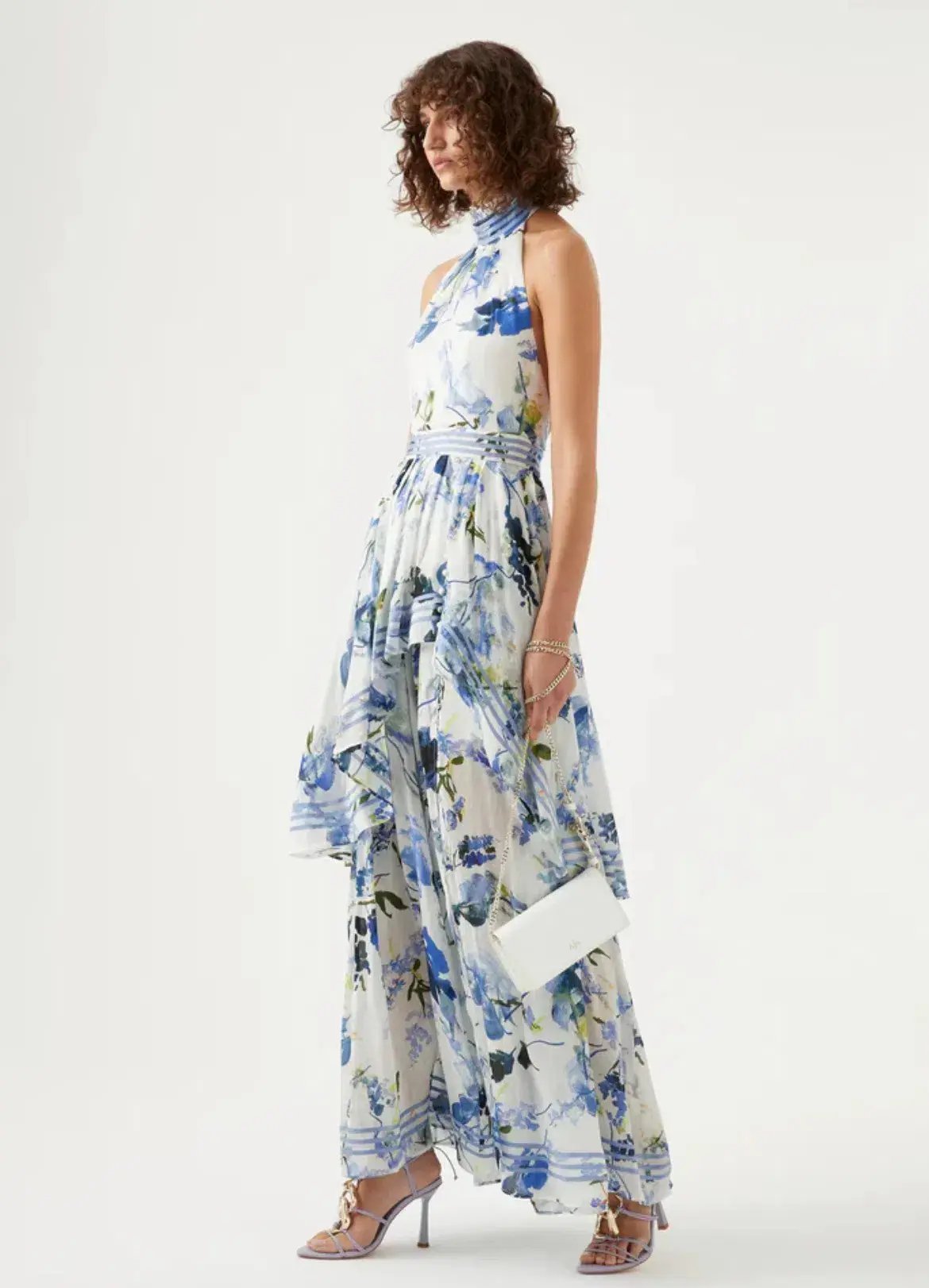 BARIANO Navy full length formal dress photo 29