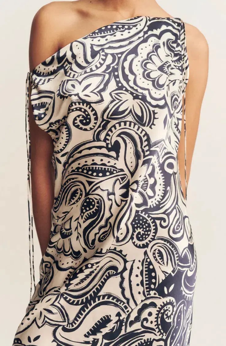 Shona Joy Anthea Silk Tie Maxi Dress Print Size 14 photo 2