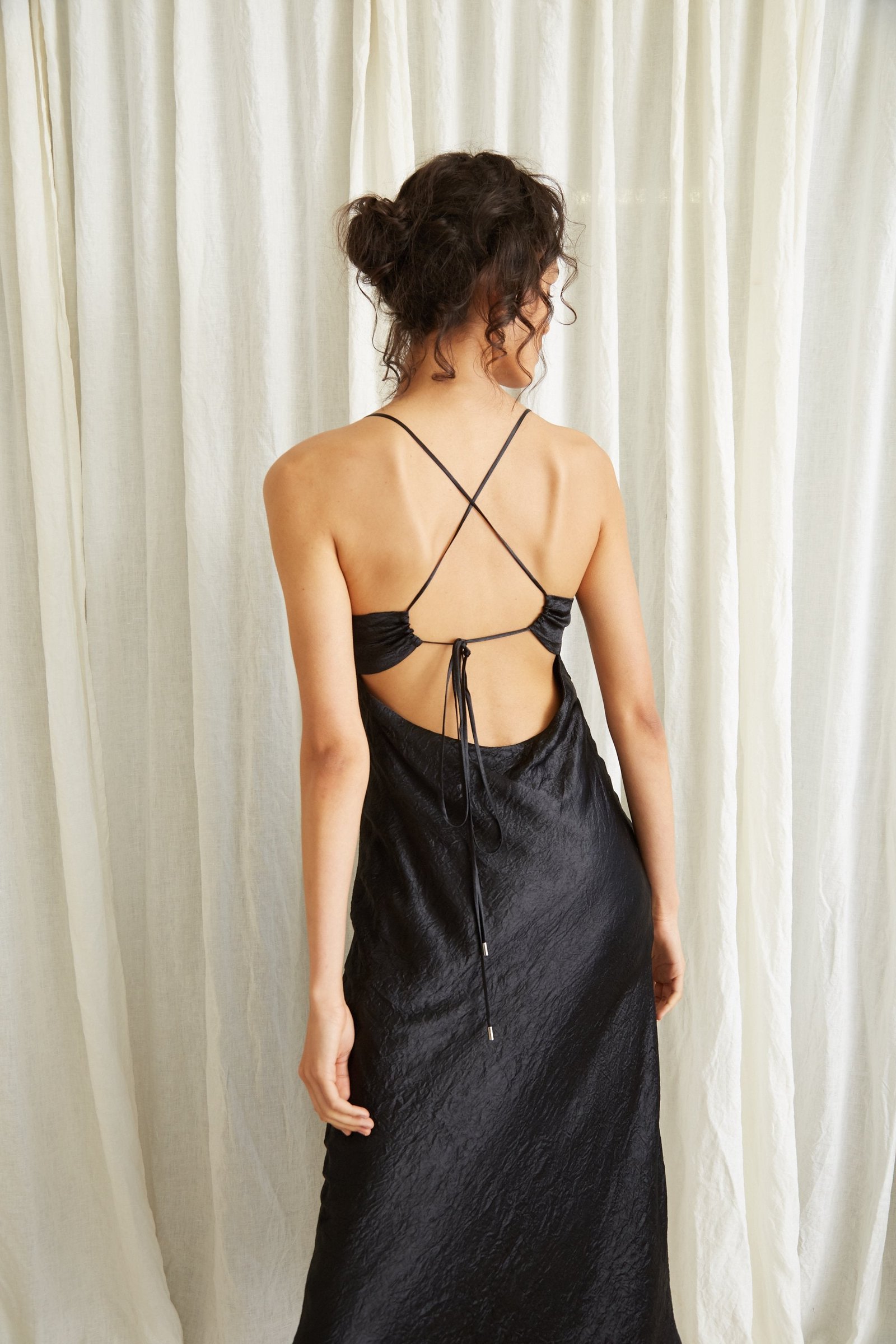 THIRD FORM WATERS EDGE BIAS SLIP DRESS - BLACK photo 2