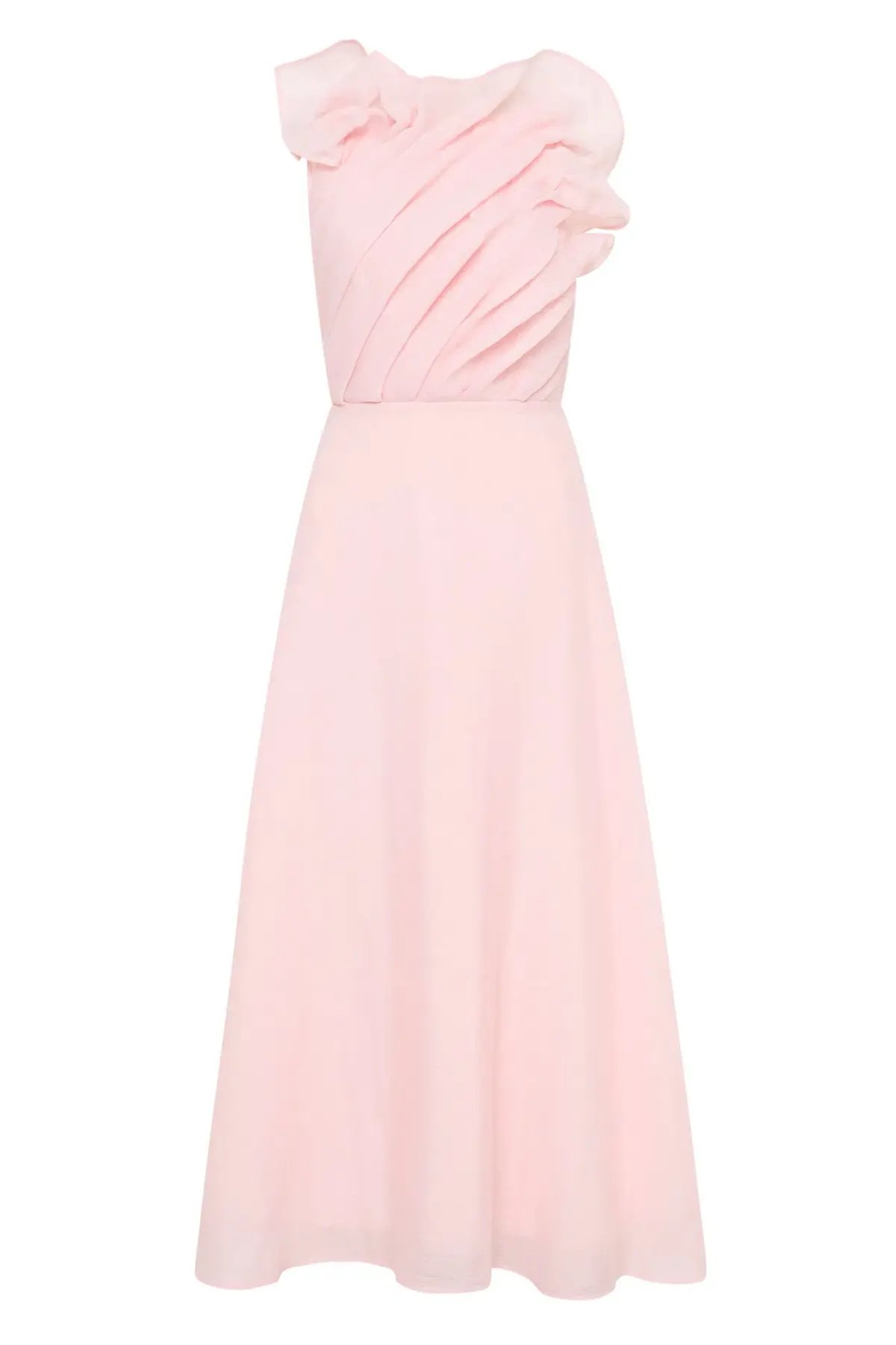 Aje Genesis Midi Dress in Soft Pink Size 14 photo 3