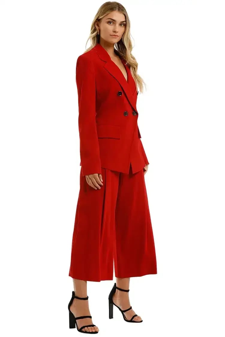 Ginger & Smart Equinox Jacket and Pant Set in Scarlet Red Size 16 photo 2