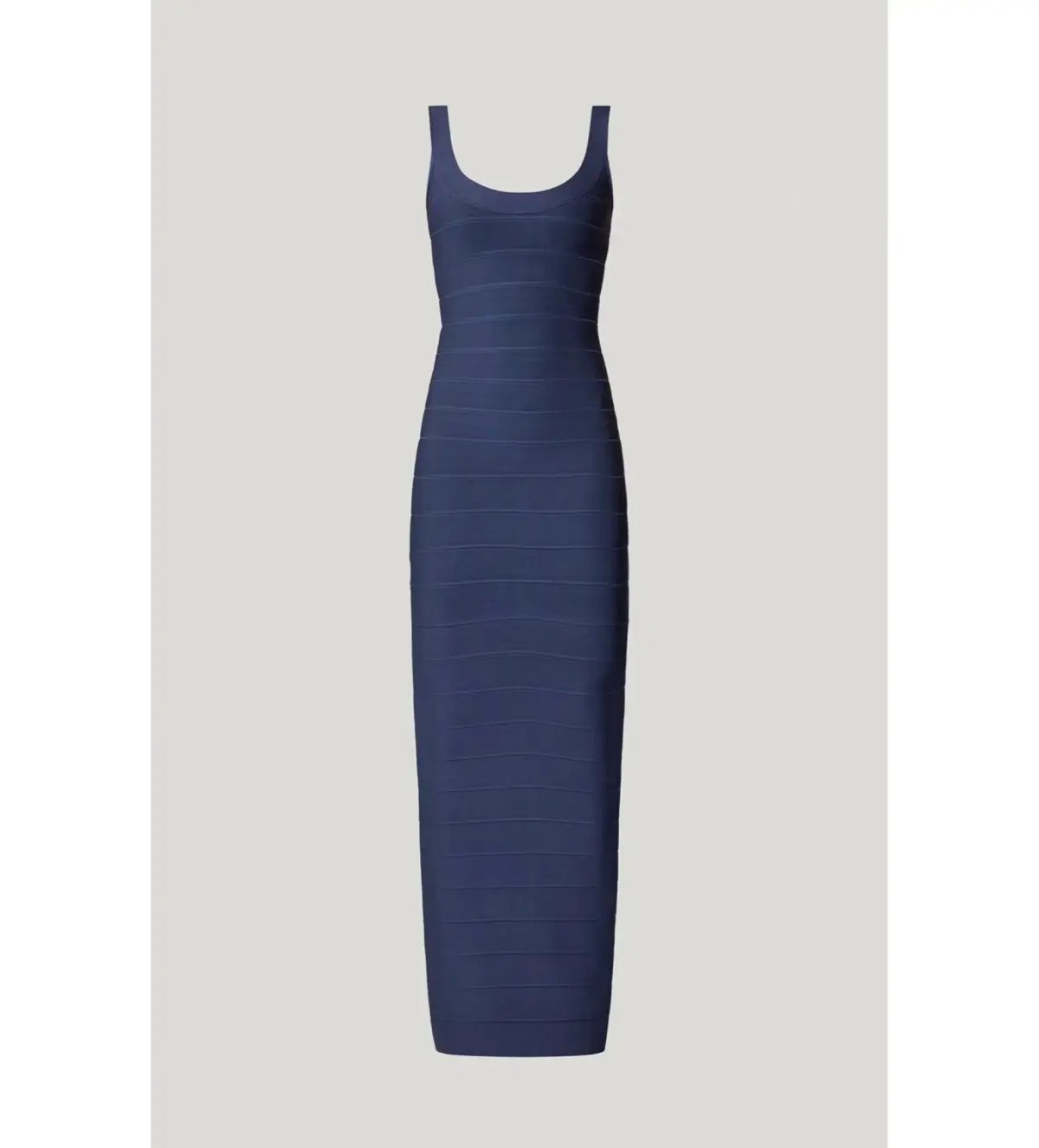 Herve Leger Round Neck Gown in Navy Size XXS / AU 4 photo 4