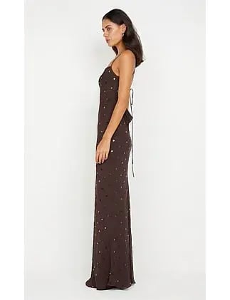 Bec Bridge ARIELLE SLIP MAXI DRESS Brown Size 8 photo 5