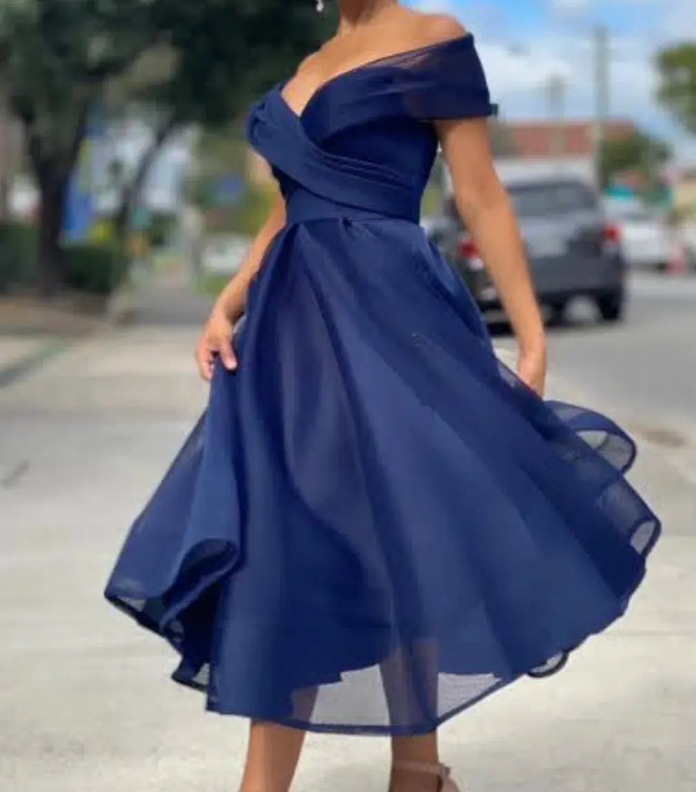 JADORE Gabriela Midi Dress Navy Size 16 photo 2