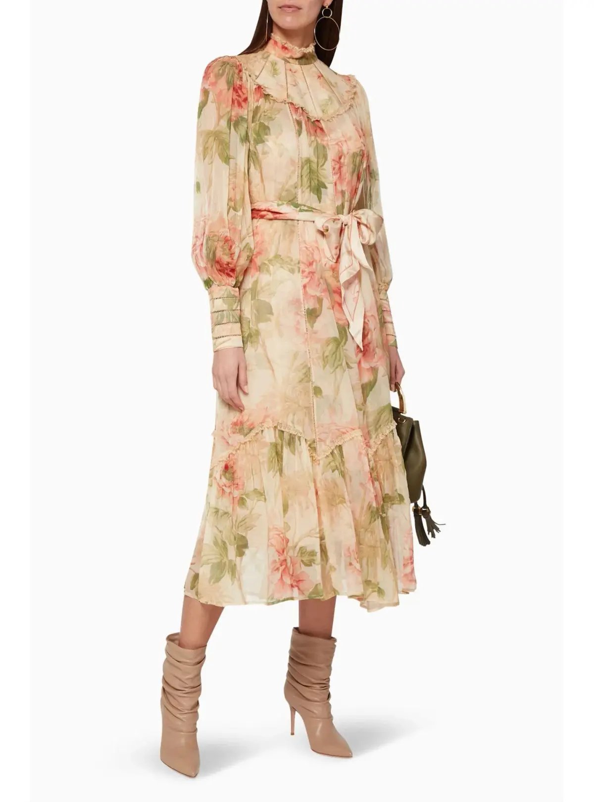Zimmermann Espionage Swing Yoke Midi Dress in Antique Peony  Size 1 / AU 10 photo 2