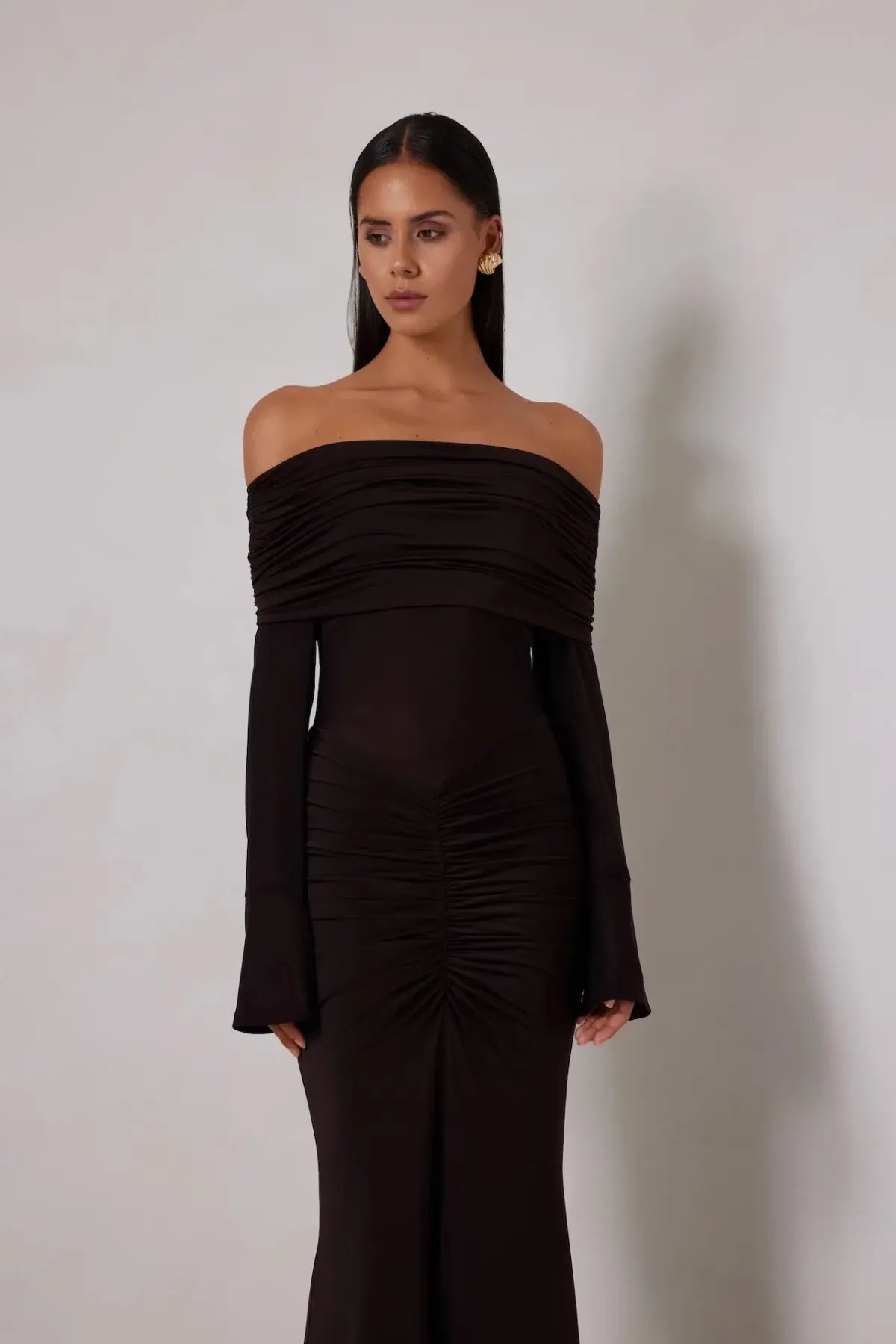 Elle Zeitoune Paige Maxi Espresso Size 8 photo 3
