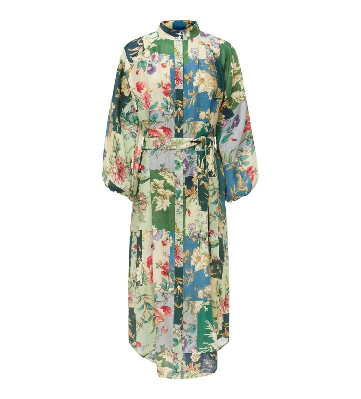 Alemais Loretta Patchwork Shirt Dress Floral Size 10 photo 2