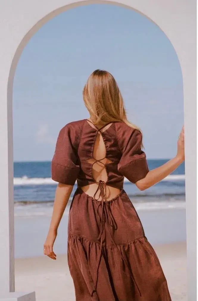 Shona Joy Open Back Midi Dress photo 6