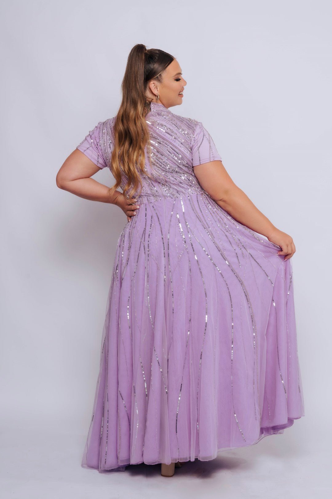 ROKSAR CAP SLEEVE BY MY SECRET WARDROBE LILAC photo 3