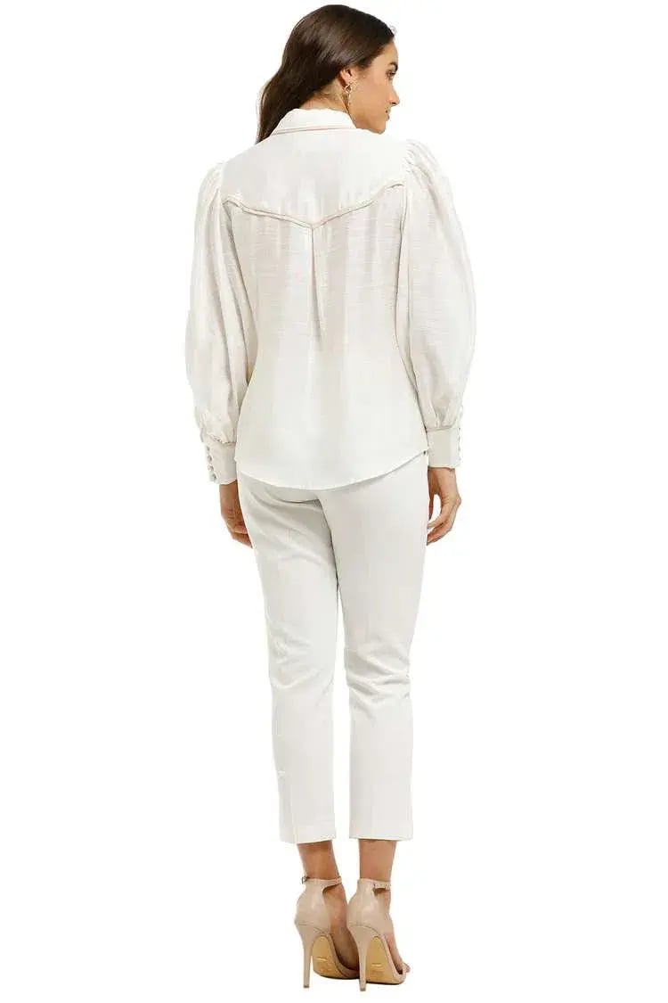 CMEO Collective Nearby Shirt Ivory Size 8 photo 2