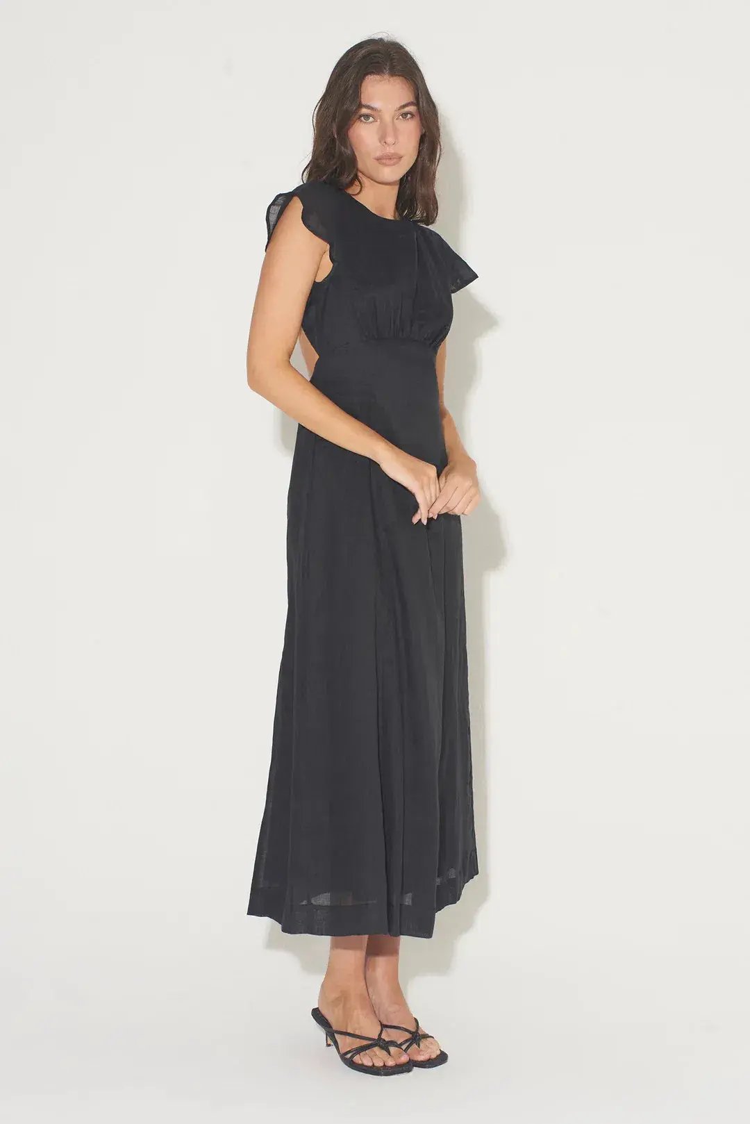 Hansen And Gretel Portofino Backless Midi Dress Black Size AU 10 photo 4