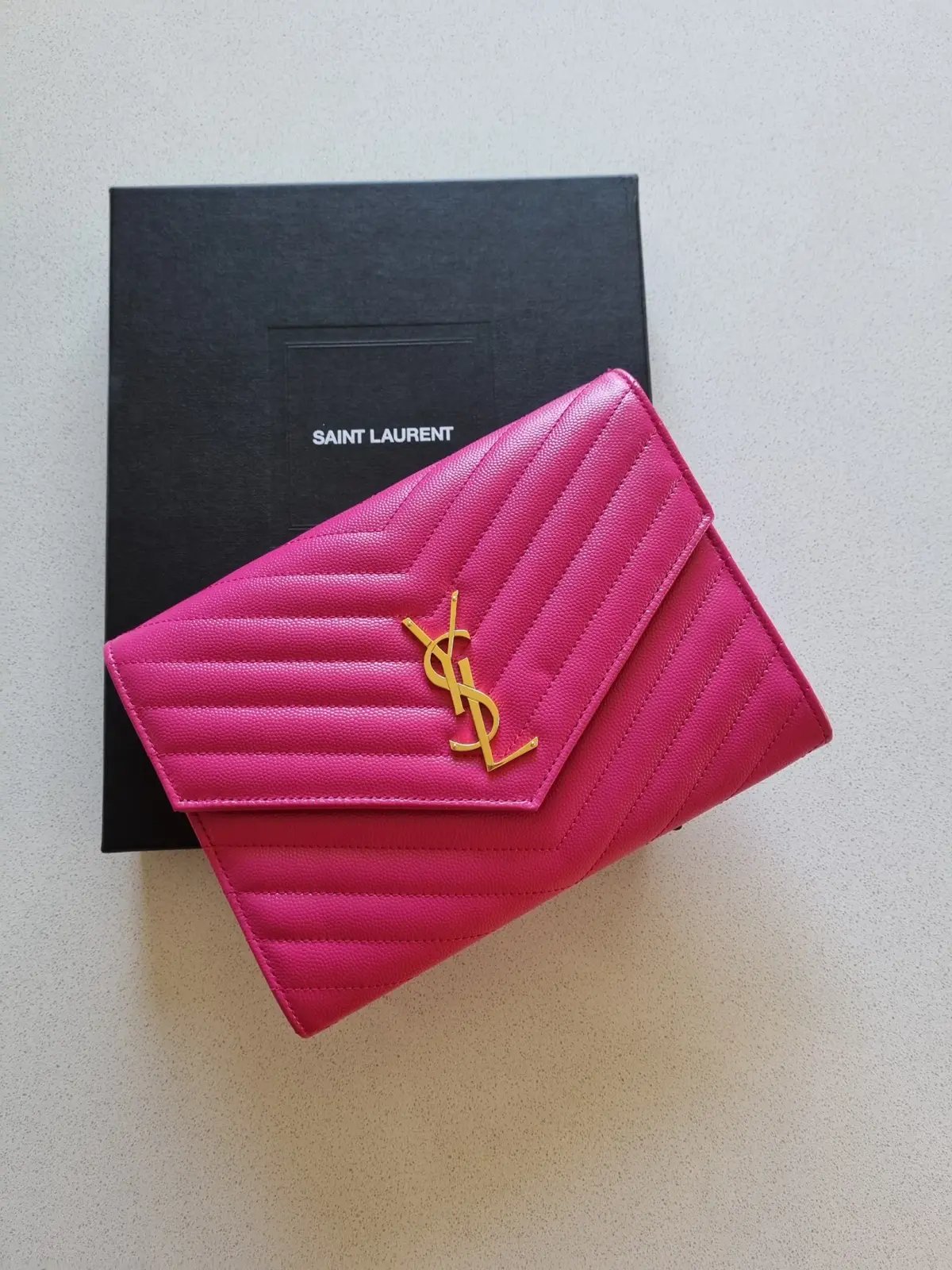 YSL Flap Pouch Hot Pink photo 2