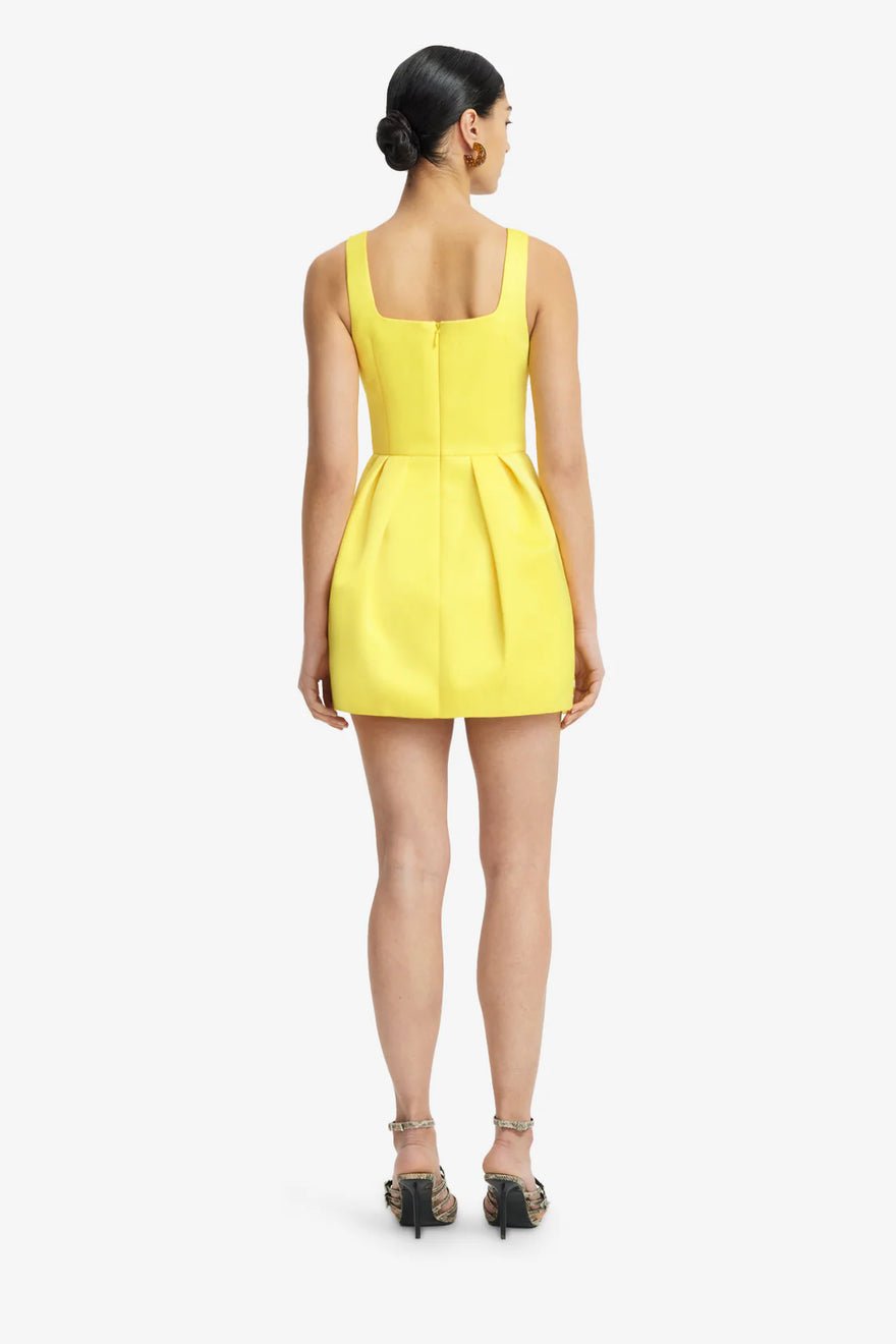 Leo Lin Piper Floral Appliqué Bell Shape Mini Dress - Sunshine photo 3