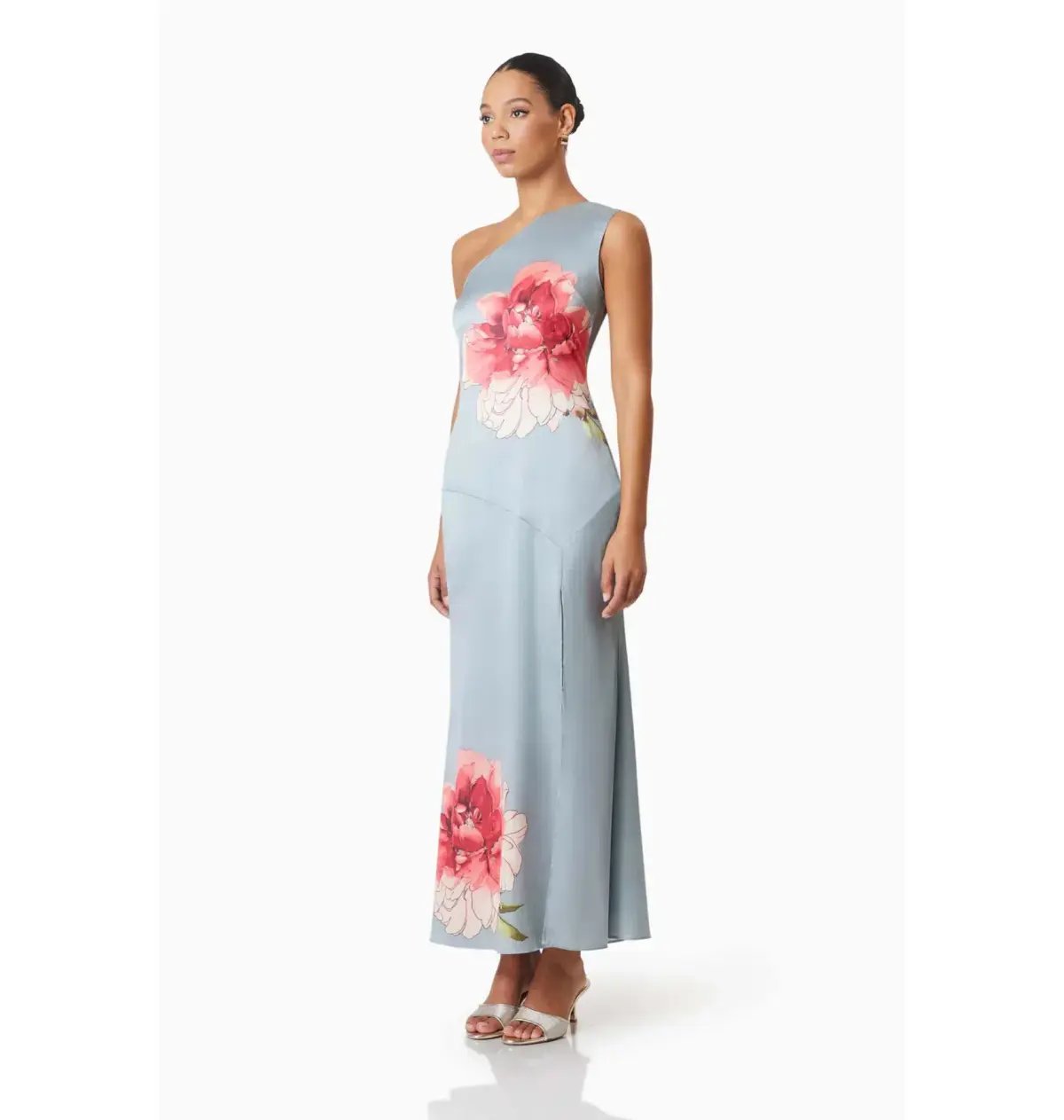 Elliatt Iliad One Shoulder Maxi Dress In Blue Size AU 10 photo 3