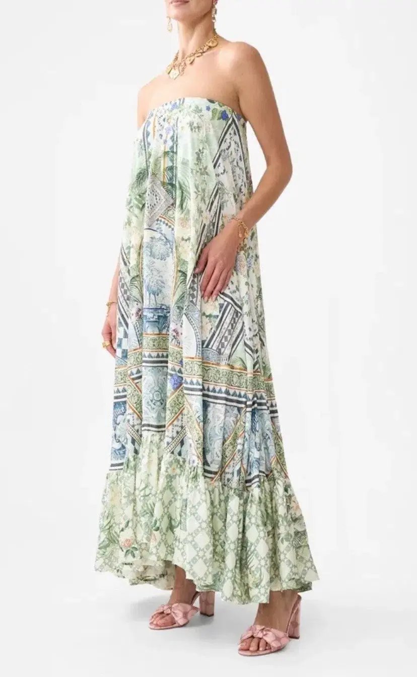 Camilla Strapless Maxi Ruffle Hem Jardim Party Size S/ AU 10 photo 2