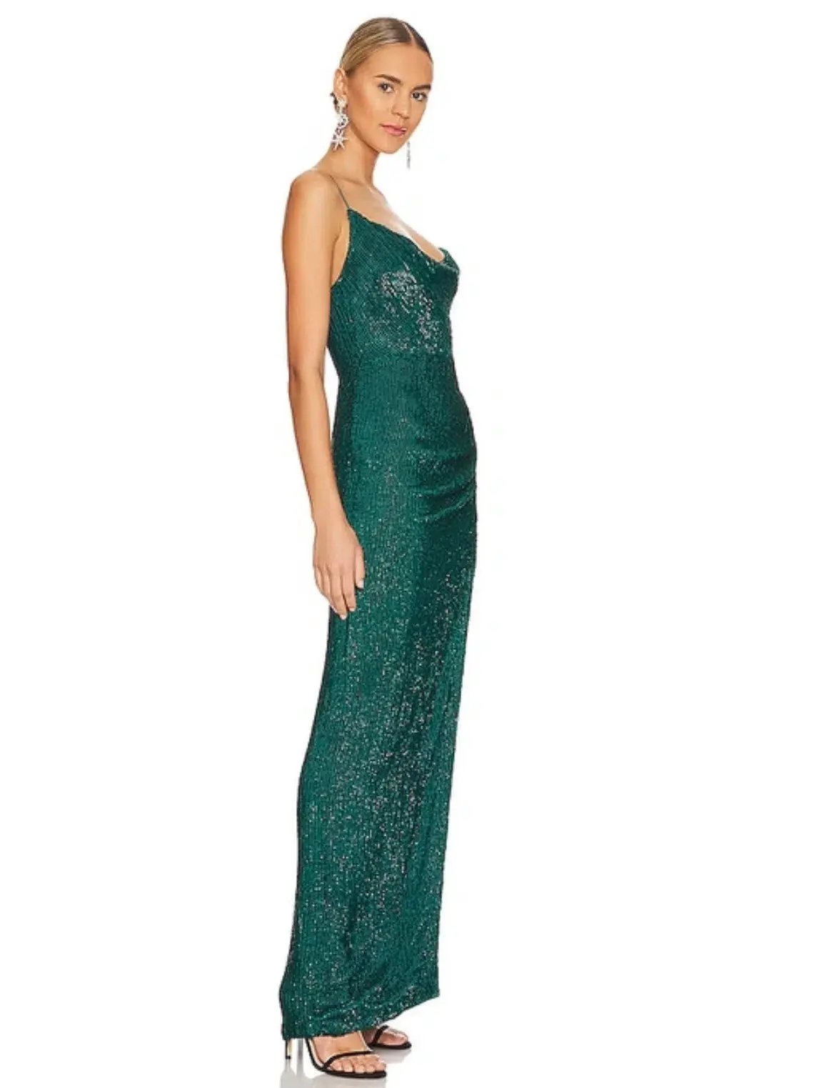 Retrofete Katya Dress Emerald Green Sequin Size AU 8 photo 2