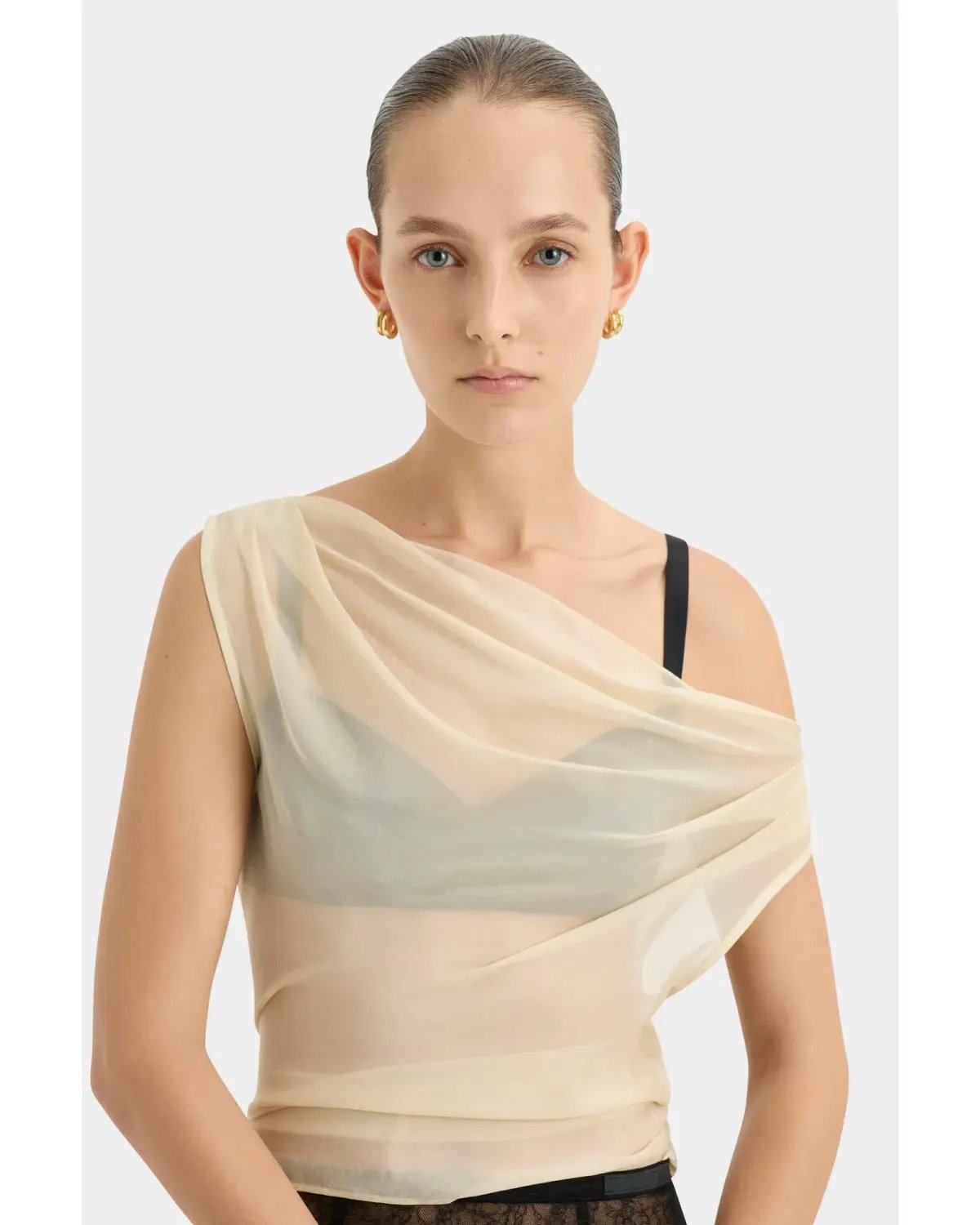 Sir the Label Strobe Cowl Top Bone Size 2 / AU 10 photo 3