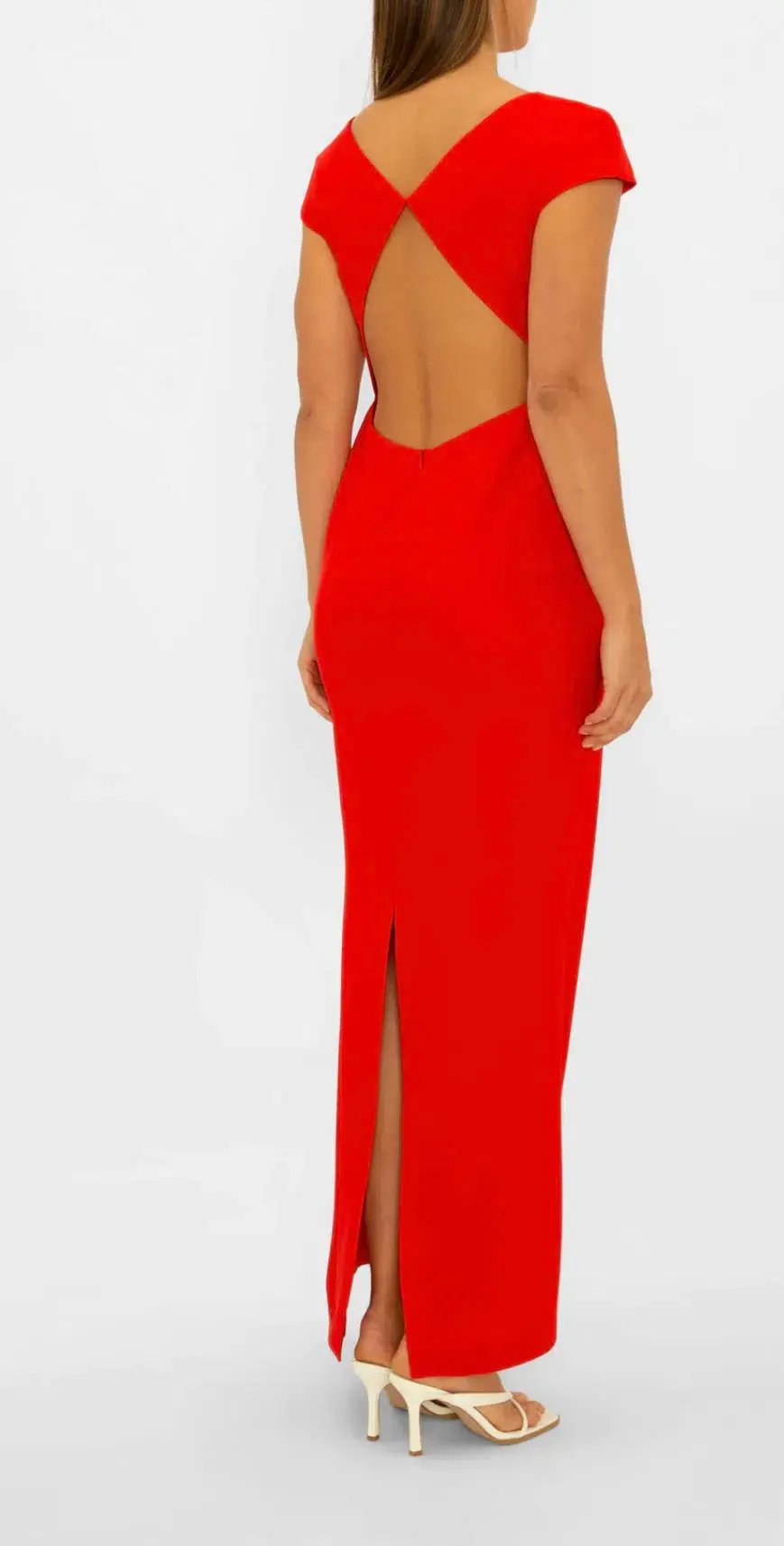 Carla Zampatti Bareback Beauty Gown Red Size 10 photo 5