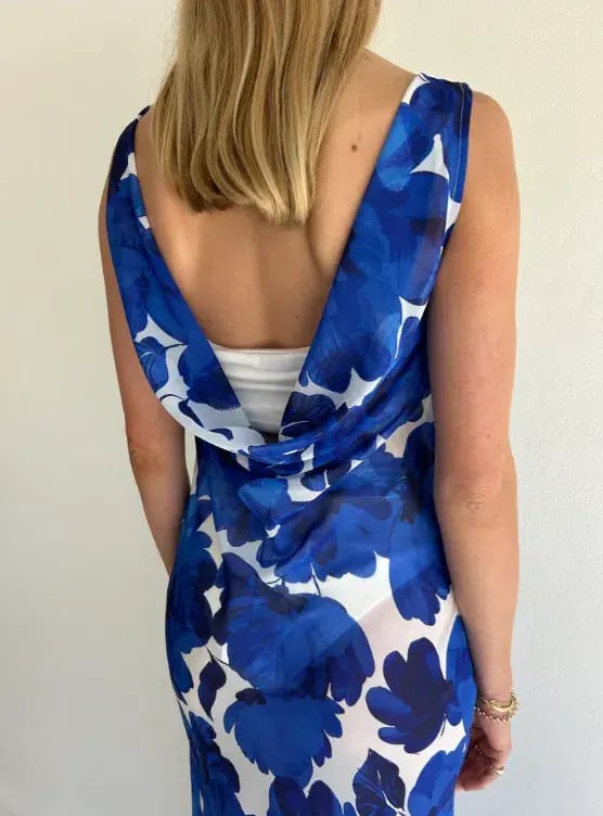 By Nicola Juno Maxi Dress in Blue Petal Size 8 photo 5