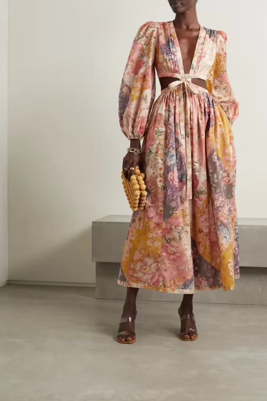 Zimmermann Pattie Patchwork Dress in Floral photo 2