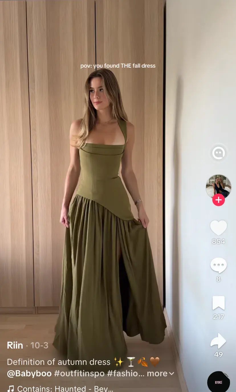 BABYBOO TULLULAH MAXI DRESS DEEP OLIVE SIZE S photo 6