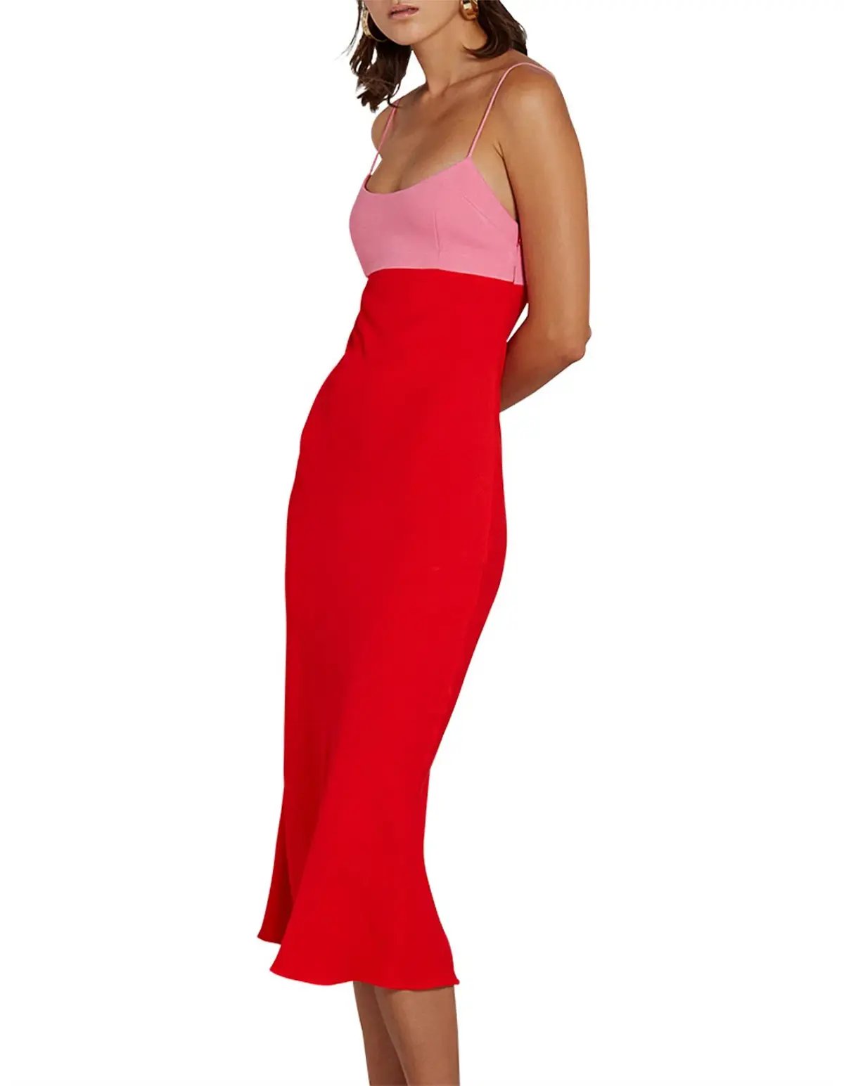 By Johnny Zinnia Slip Midi Dress Multi Size 6 photo 3