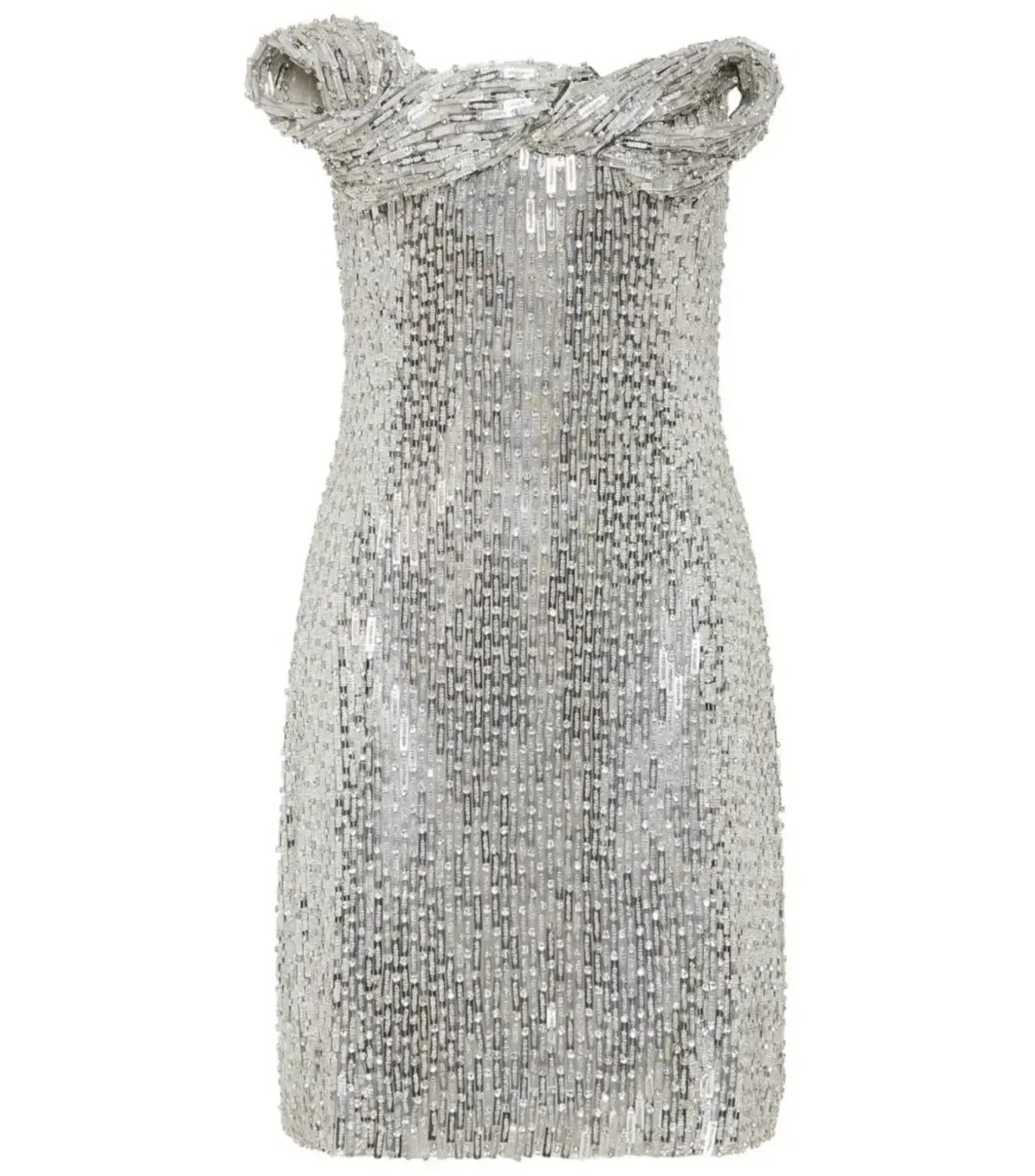 Rachel Gilbert Rosalie Mini Dress Silver Size AU 8 photo 2