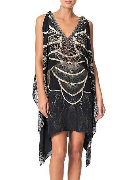 Camilla Under A Full Moon Kaftan with Button Up Sleeves Print Size 12 photo 2