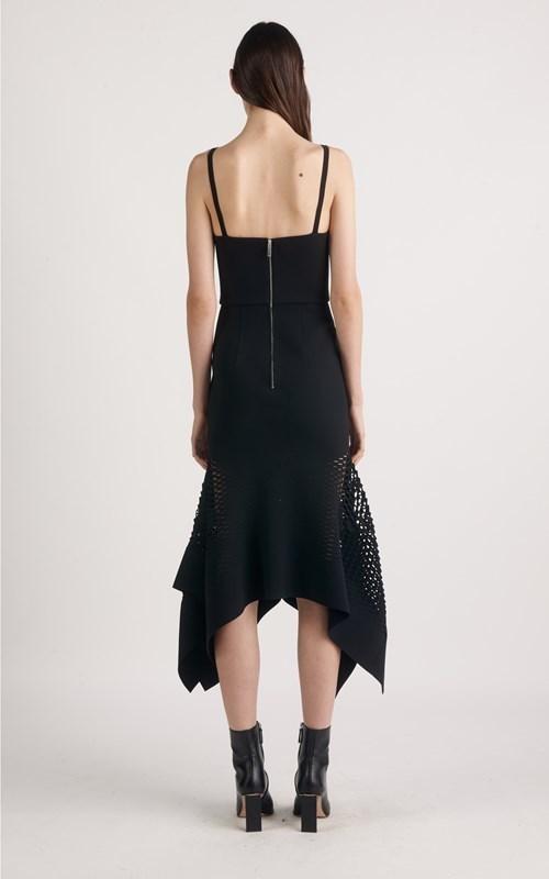Dion Lee - Honeycomb Drape Perf Dress Black size 6 photo 2