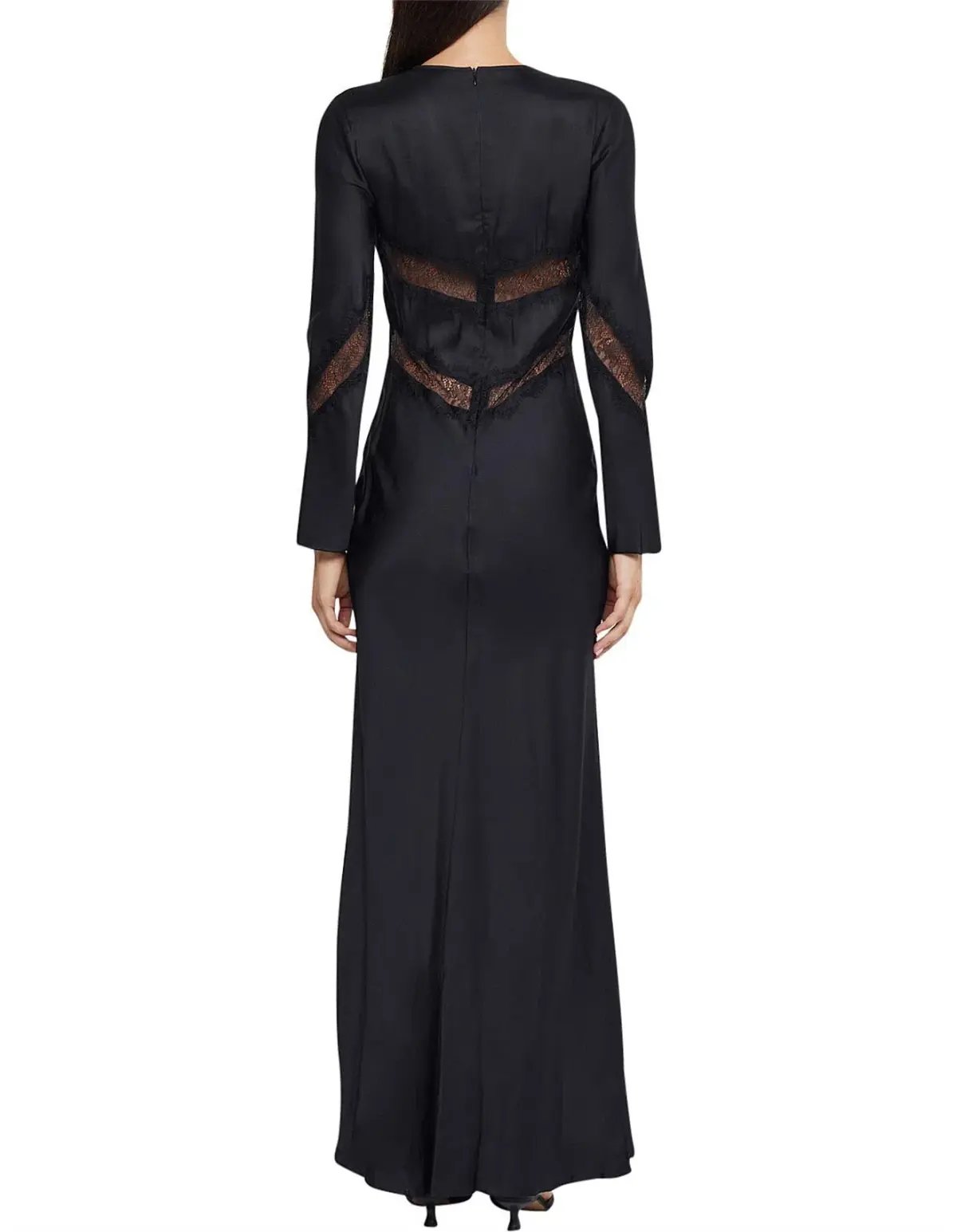 Bec and Bridge Spencer Lace Long Sleeve Black Maxi AU Size 8 photo 3