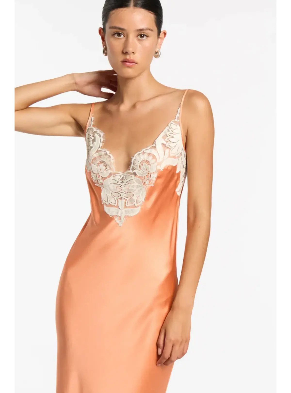 Sir the Label Danseurs Lace Slip Dress Peach Size 3 / AU 12 photo 2