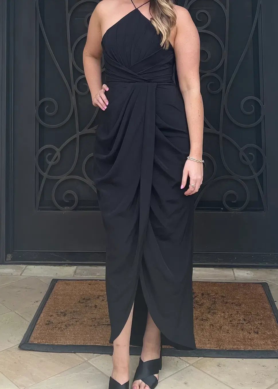 Zimmerman Tuck Dress Full Length Black Size 2/ AU 12 photo 4