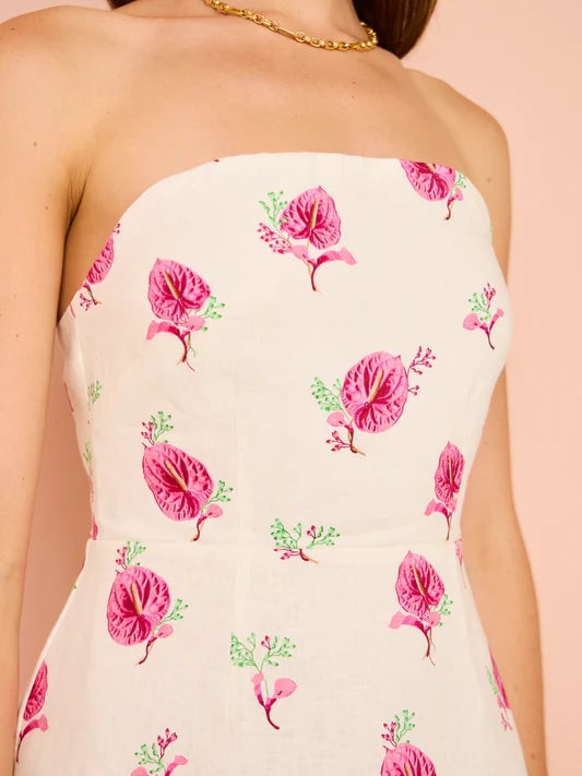 Aston Studio Beatrix Dress In Arisa Anthurium photo 2