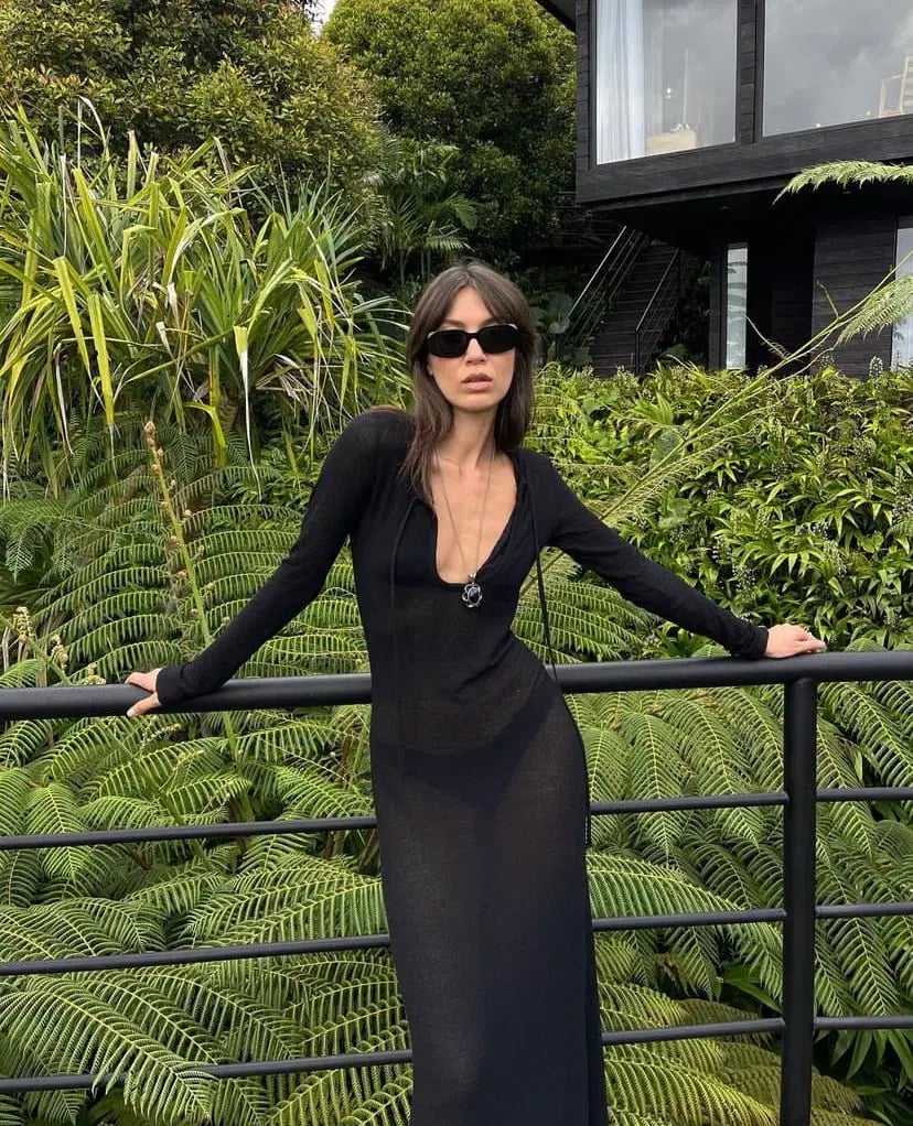 Sir the Label Emmeline Halter Long Sleeve Dress Black Size 1 / AU 8 photo 2