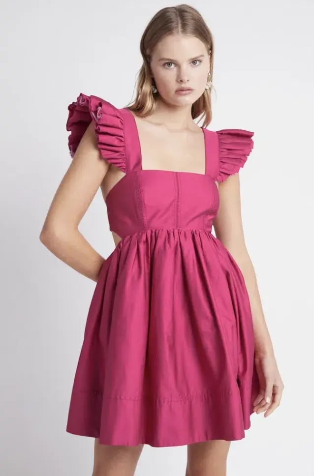 Aje Midsummer Dress Carmine Size 6 photo 3