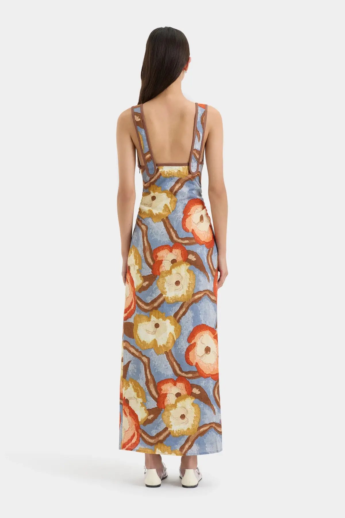Sir the Label Avery V Neck Midi Dress Camellia Floral Print Size 0 (AU 6) photo 3