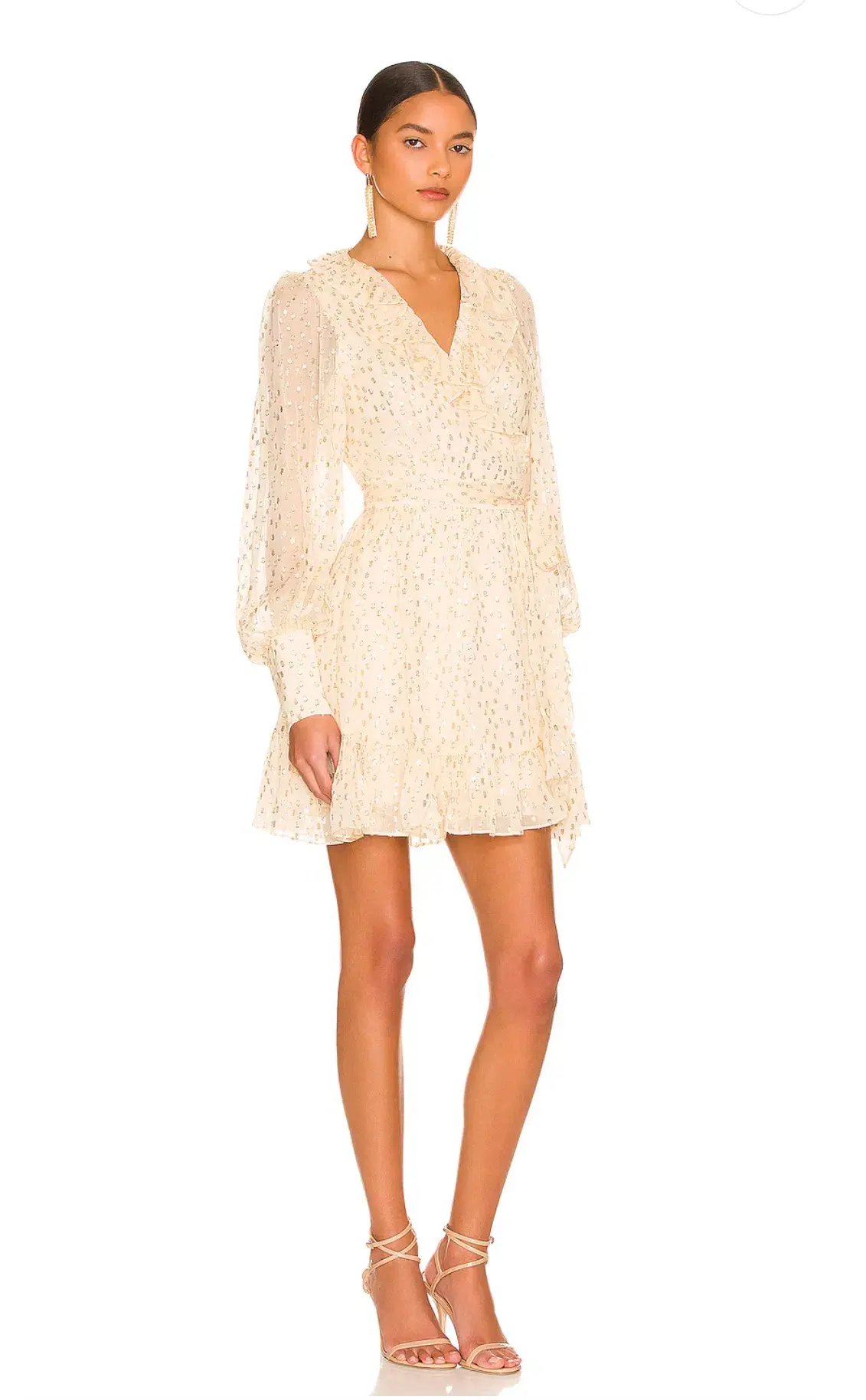 Zimmermann Lurex Wrap Mini Dress Size 4/Au 16 photo 2