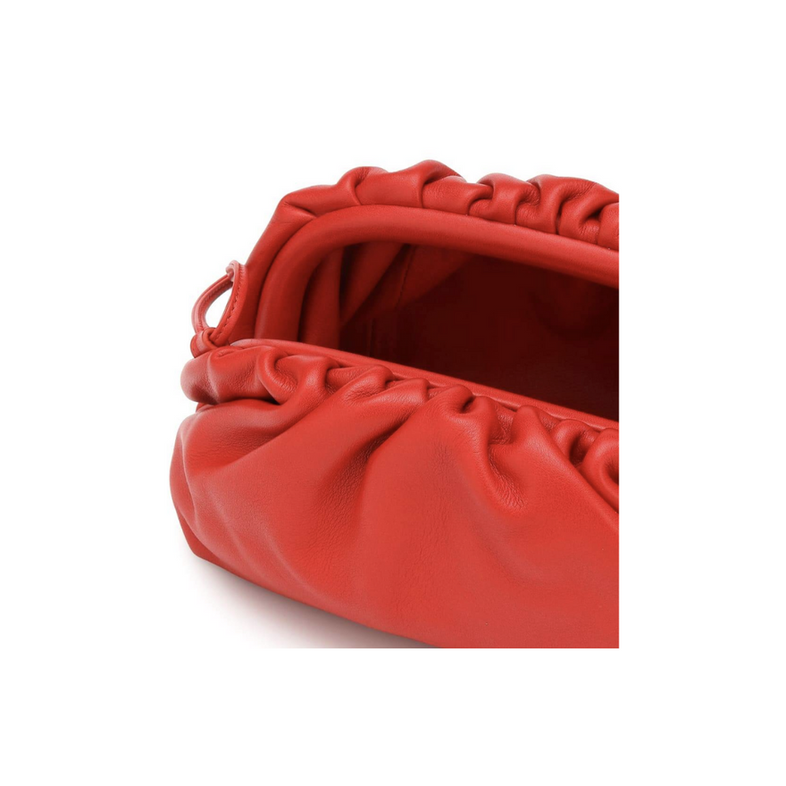 Bottega Veneta Mini Leather Clutch (red) photo 2