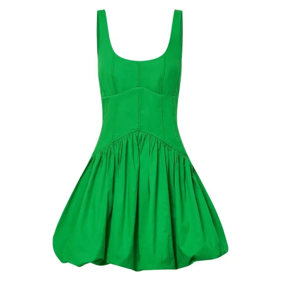 Oroton Short Tie Back Bow Dress Jewel Green Size 8 photo 8