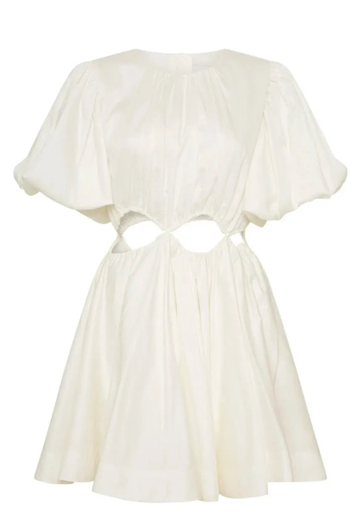 AJE Henriette Cut Out Mini Dress White Size 8 photo 3
