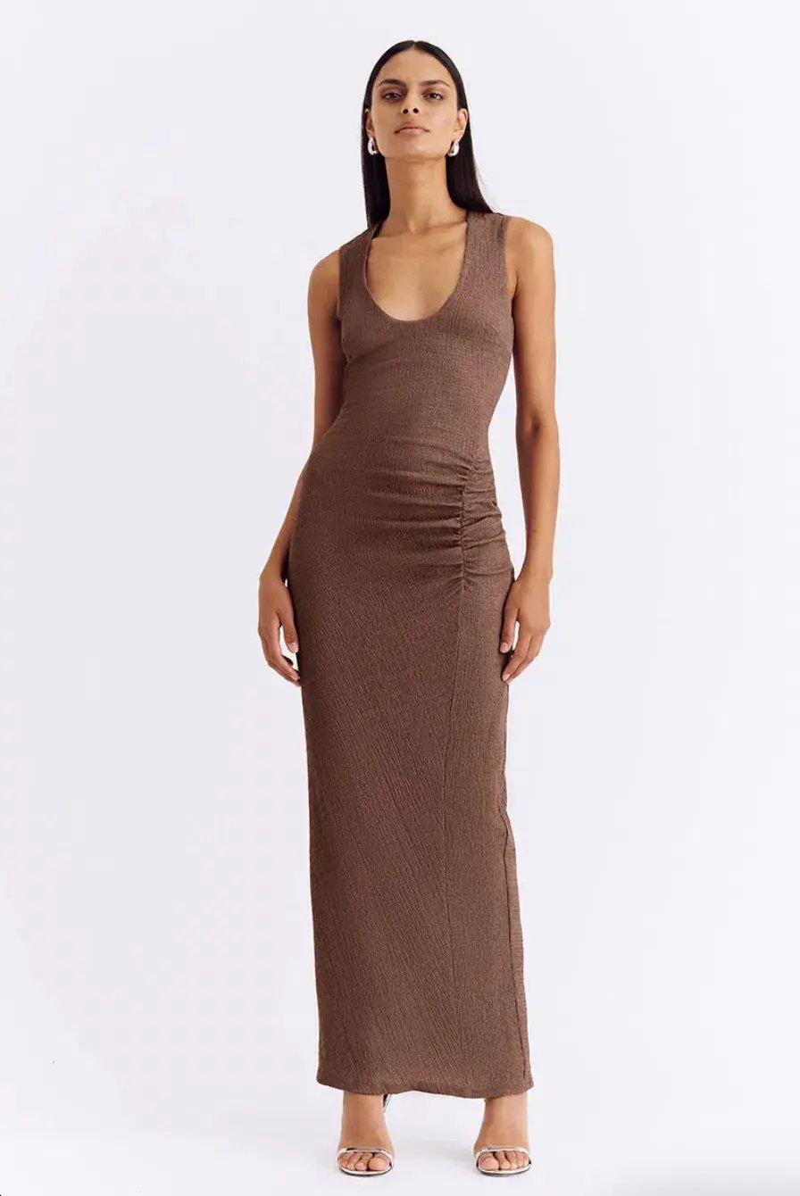 Suboo Jacqui Scoop Neck Maxi Dress in Mocha Size XS / AU 6 photo 2