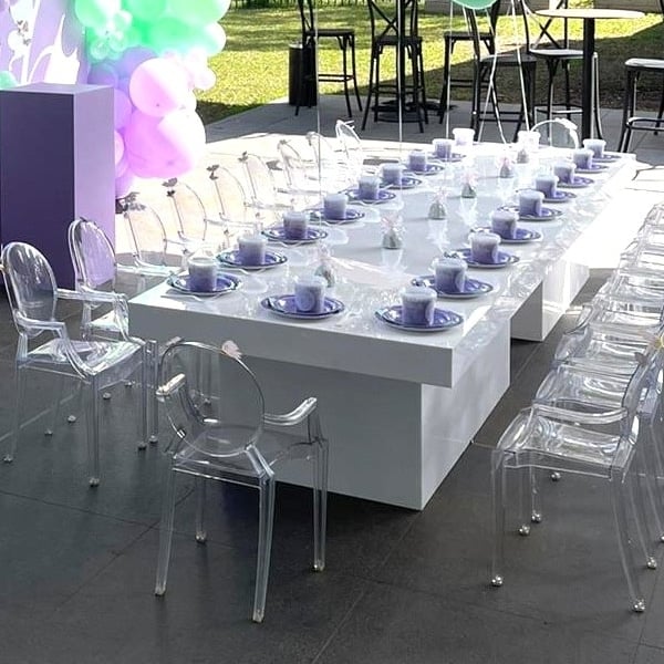 White Kids Acrylic Kings Table photo 2