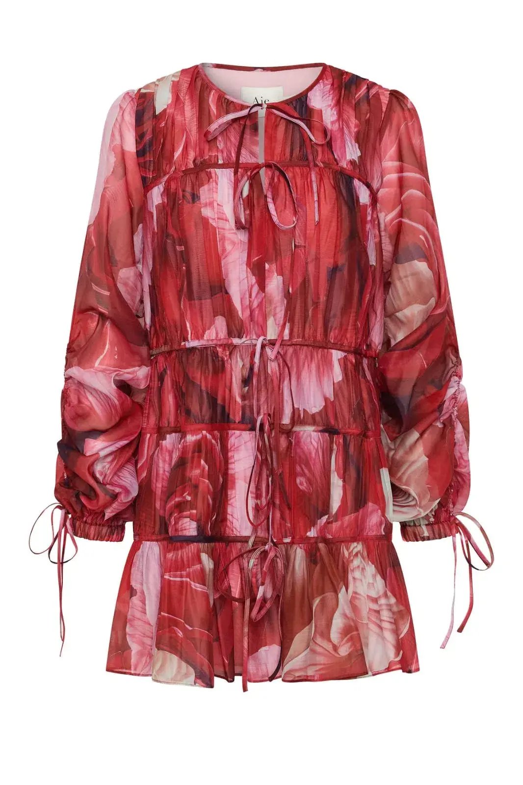 Aje Flora Mini Dress Red Size 8 photo 5