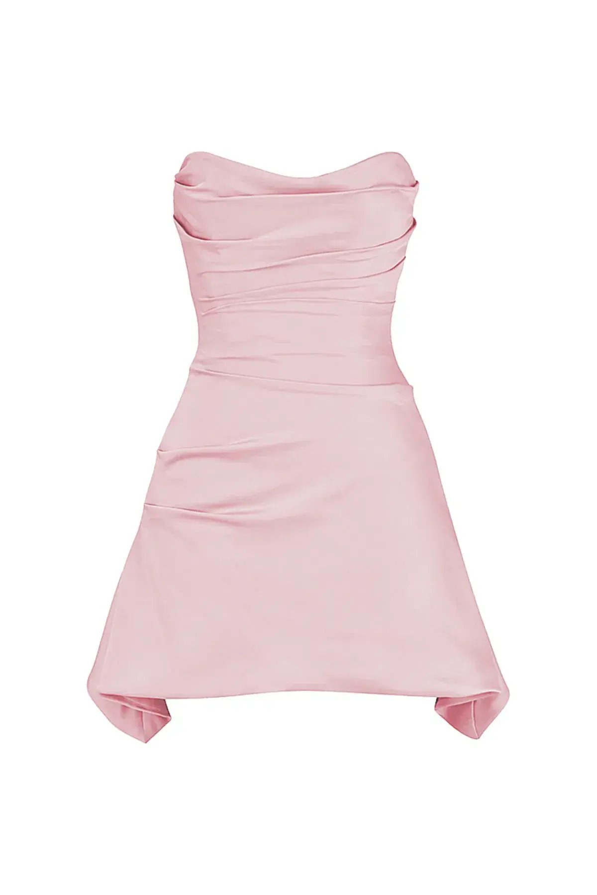 House of CB Jasmine Draped Strapless Corset Mini Dress Rose Pink Size XS photo 3