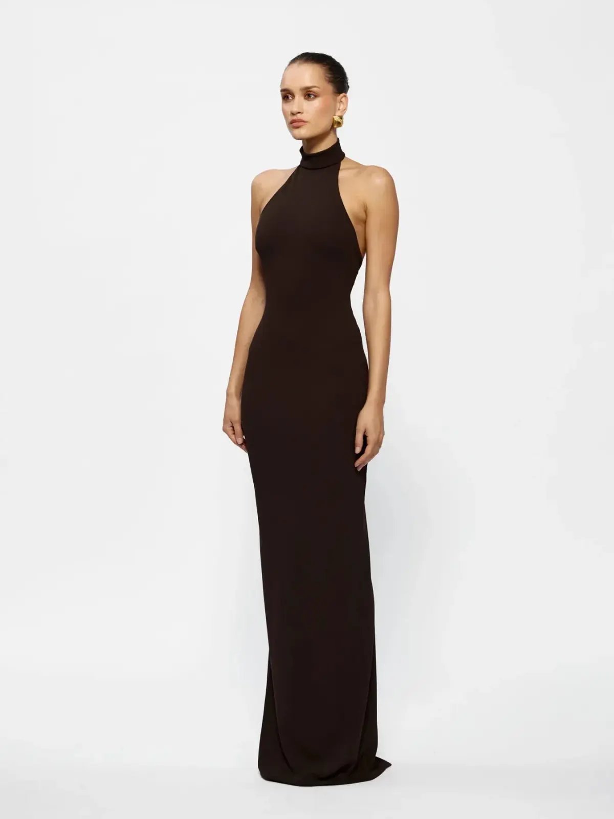 EFFIE KATS RHI GOWN COFFEE BROWN SIZE 8 (S) photo 3