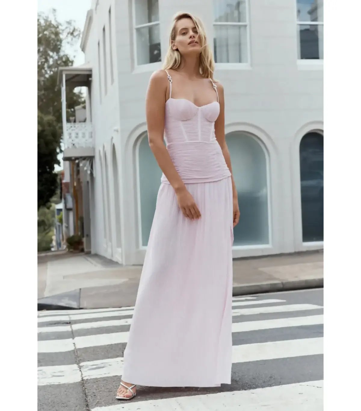 Manning Cartell Double Time Pleat Maxi Dress in Hydrangea Size AU 10 photo 4