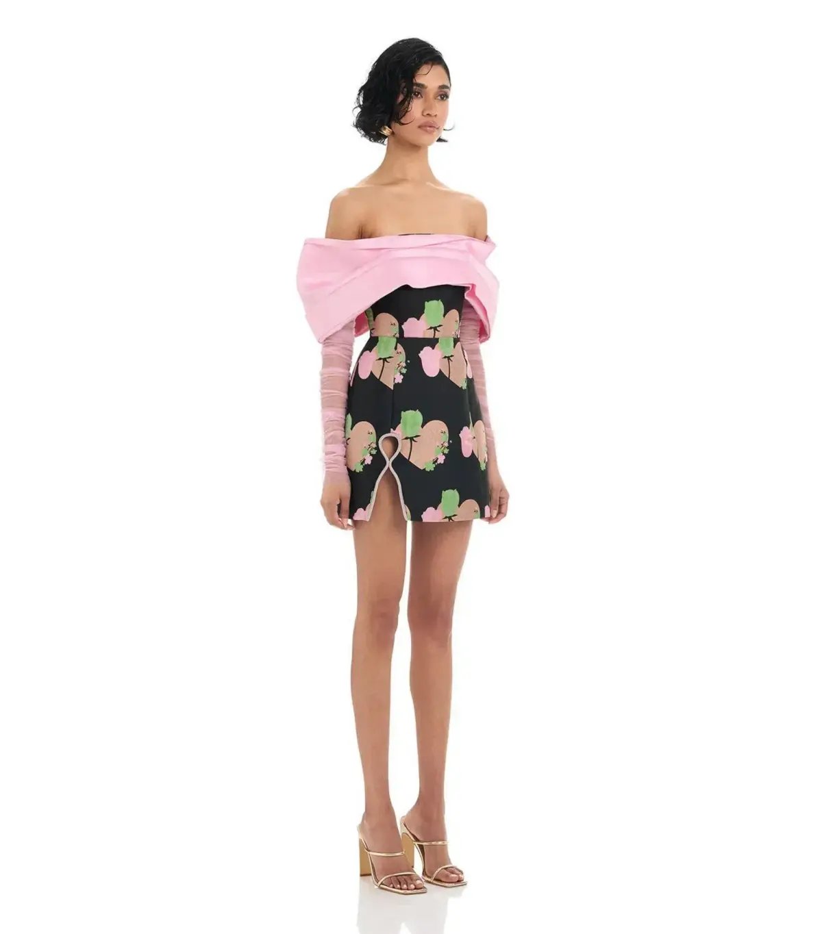 Eliya The Label Kyros Mini Dress Black Floral Size AU 10 photo 2